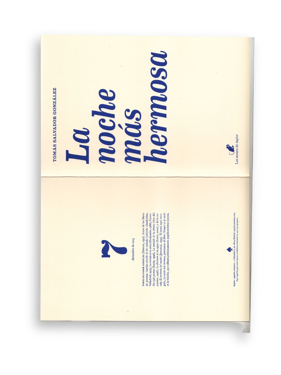 LA NOCHE MÁS HERMOSA / Tomás Salvador González