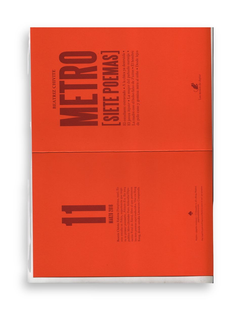 METRO (SIETE POEMAS) / Beatriz Chivite